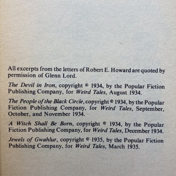 Conan The People of The Black Circle by Robert E. Howard 1977 Softcover Fantasy - Picture 7 of 9